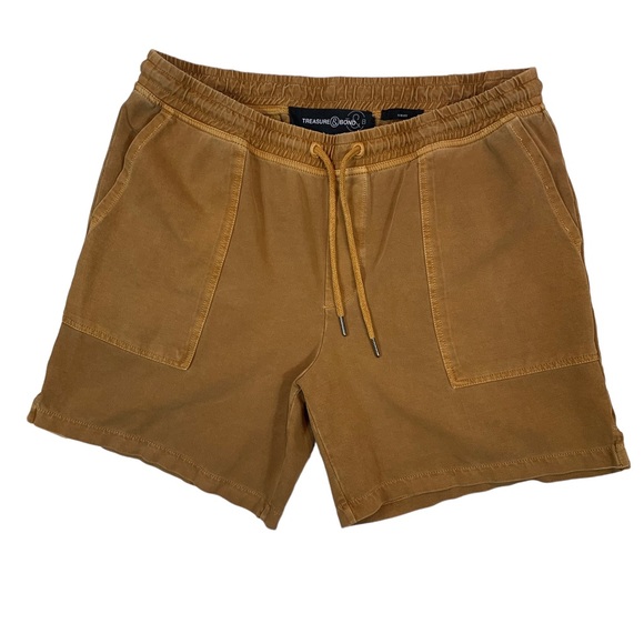 Treasure & Bond Other - Treasure & Bond Slim Fit Pull On Draw String Cotton Blend Shorts - Rust - size L